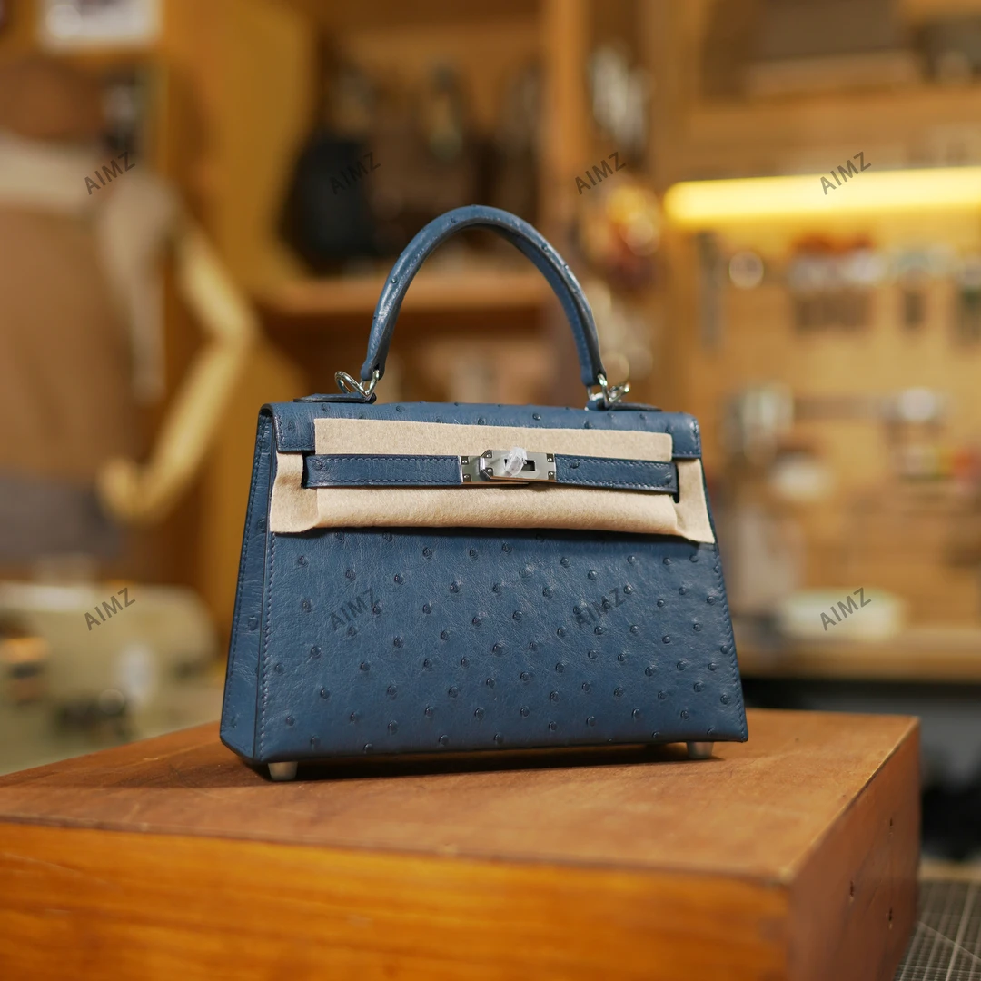 【丹姐】鸵鸟皮真皮时尚手提包女包-凯-22