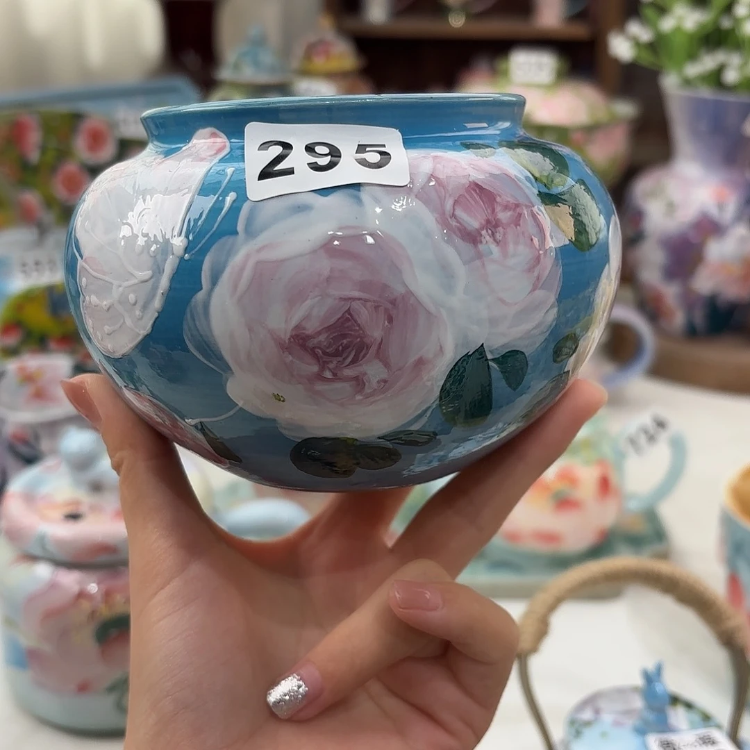 景德镇手绘高温釉下彩陶瓷茶具