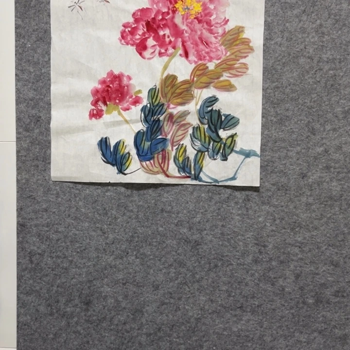 带灯款大鱼书画艺术作品