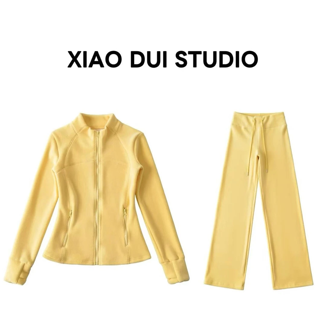 【XIAO DUI】一件过冬（立领）--火山绒加绒加厚冬季时尚显瘦套装