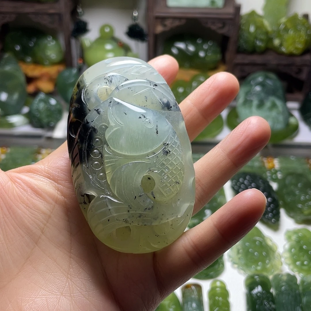 蛇纹石玉未镶嵌手把