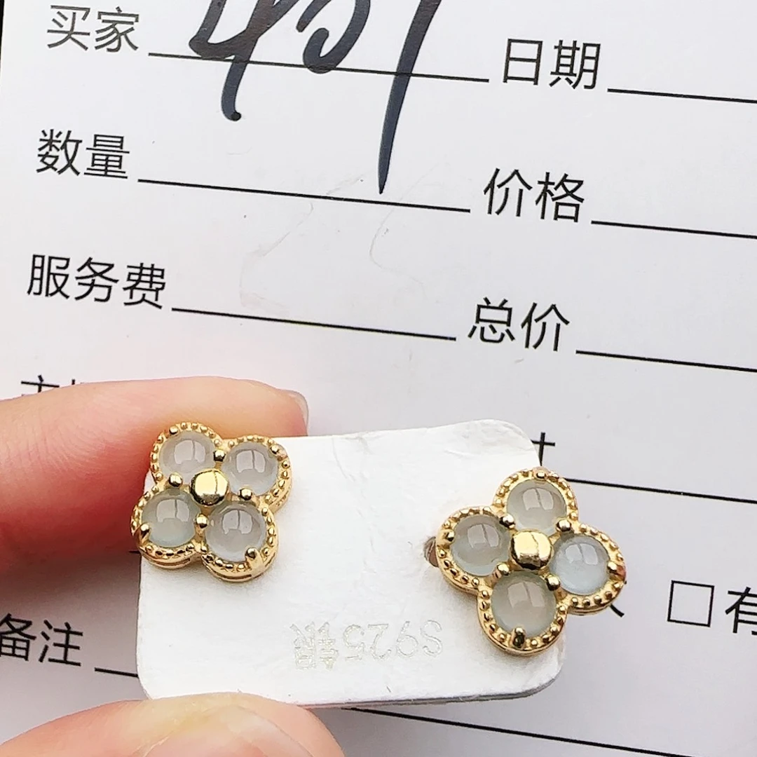 银S925镶嵌戒指翡翠戒指