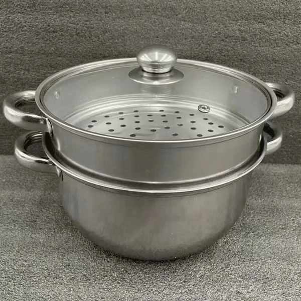不锈钢双层蒸锅上蒸下煮食品级不锈钢汤锅蒸锅