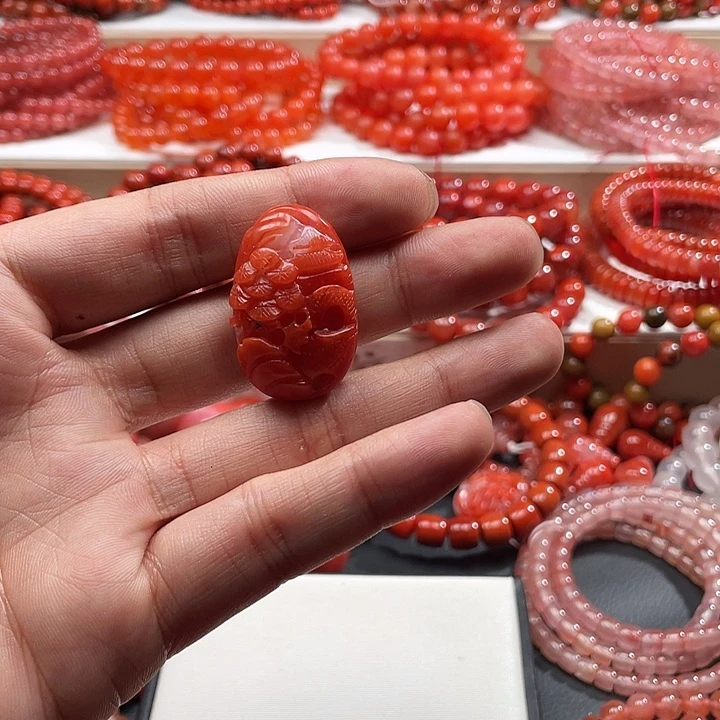 南红玛瑙未镶嵌手链