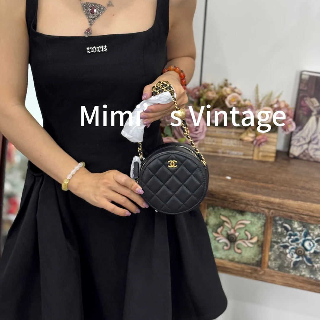 99新 Chanel/香奈儿 黑金金球小圆饼(芯片)