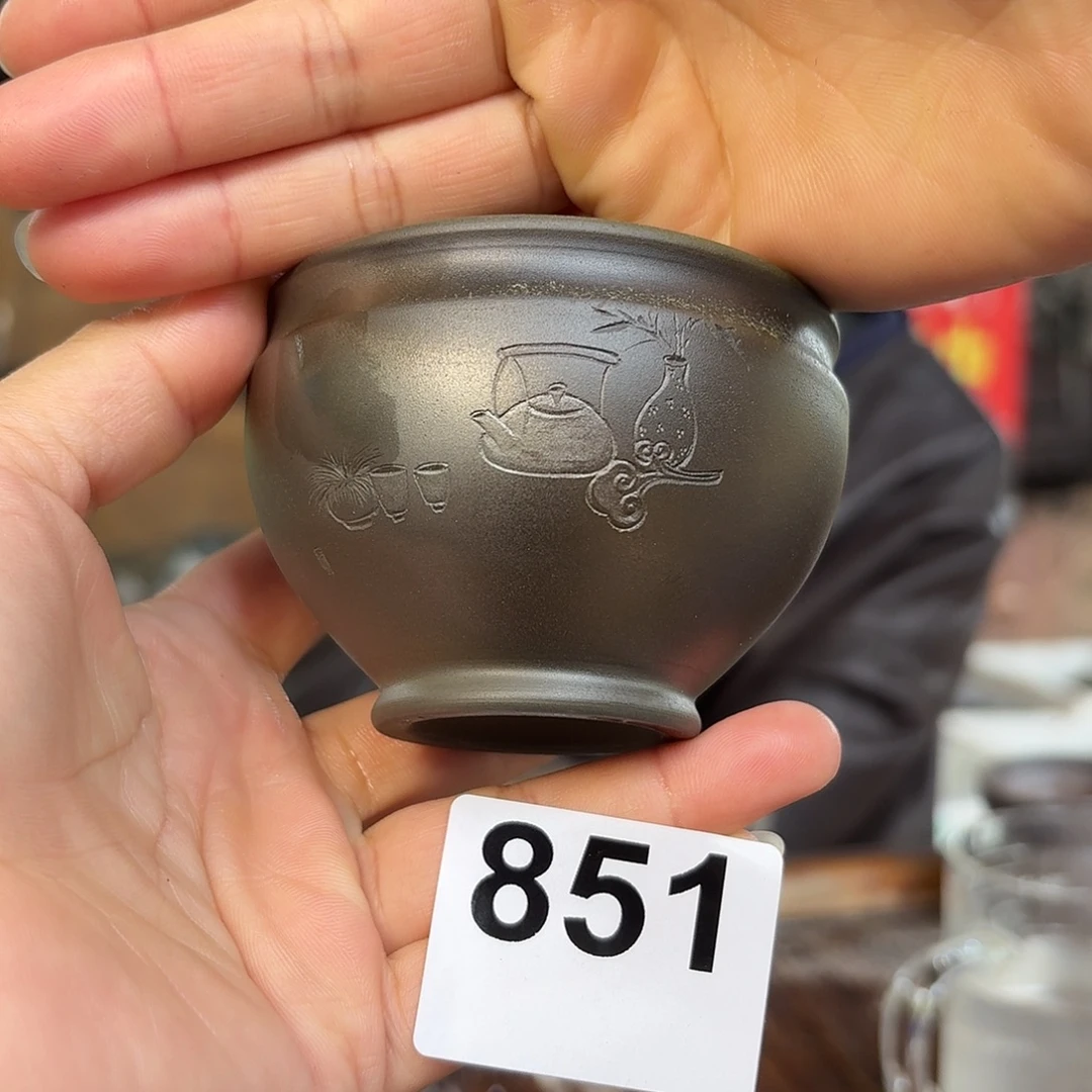 坭兴陶柴烧全手工原矿泥料杯100毫升