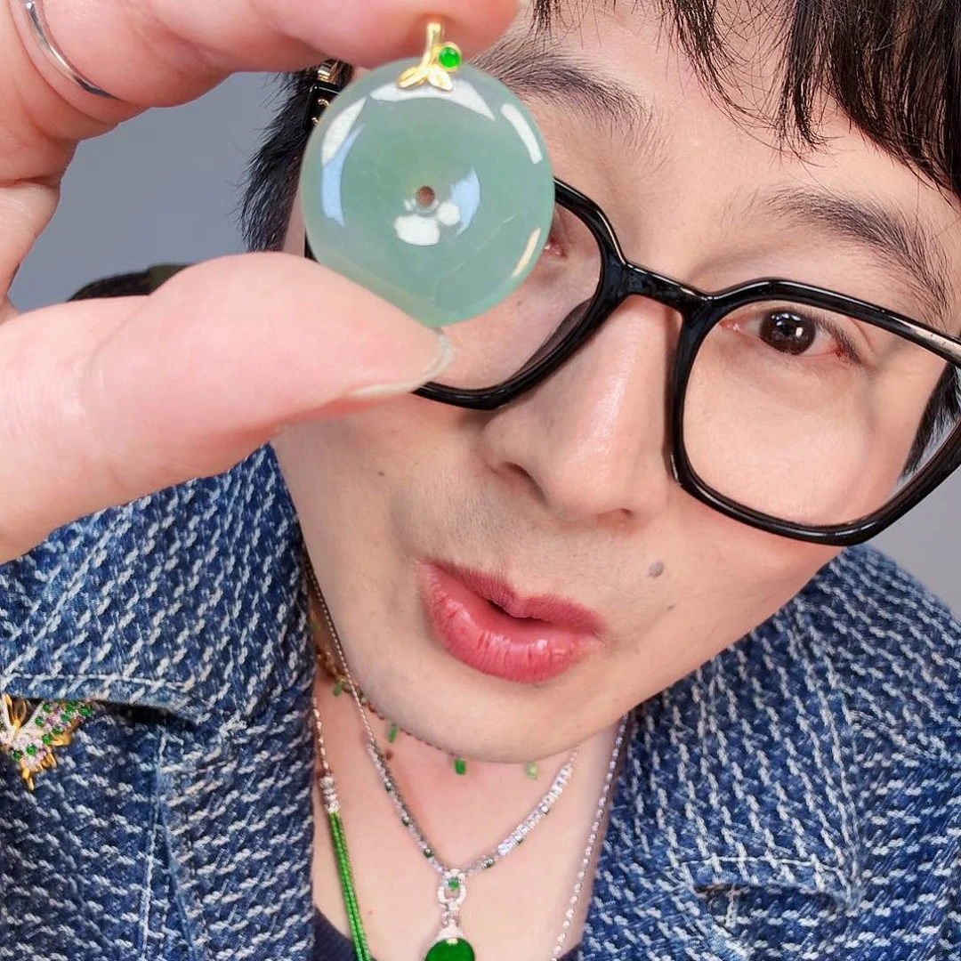 翡翠颈饰18K金镶嵌一个