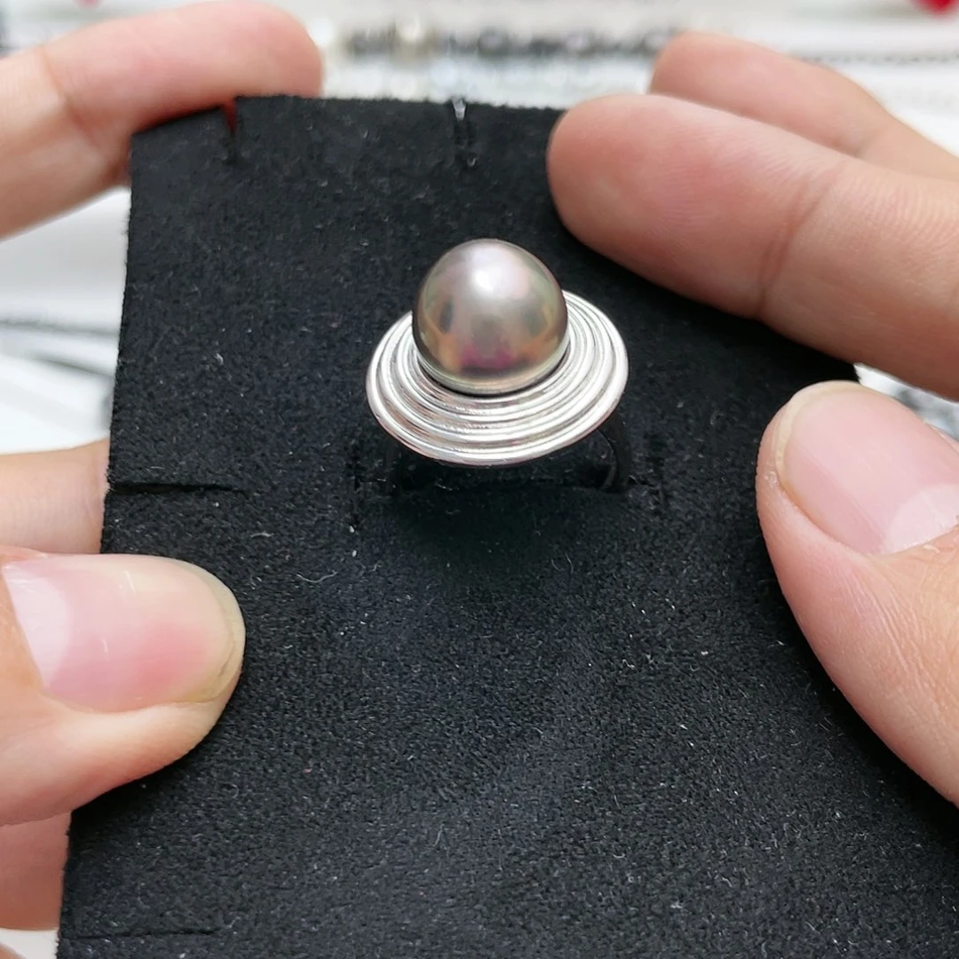 海水珍珠戒指银S925镶嵌T**y