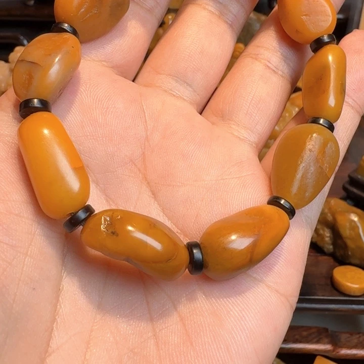 寿山石印石出*石寿山田黄手串