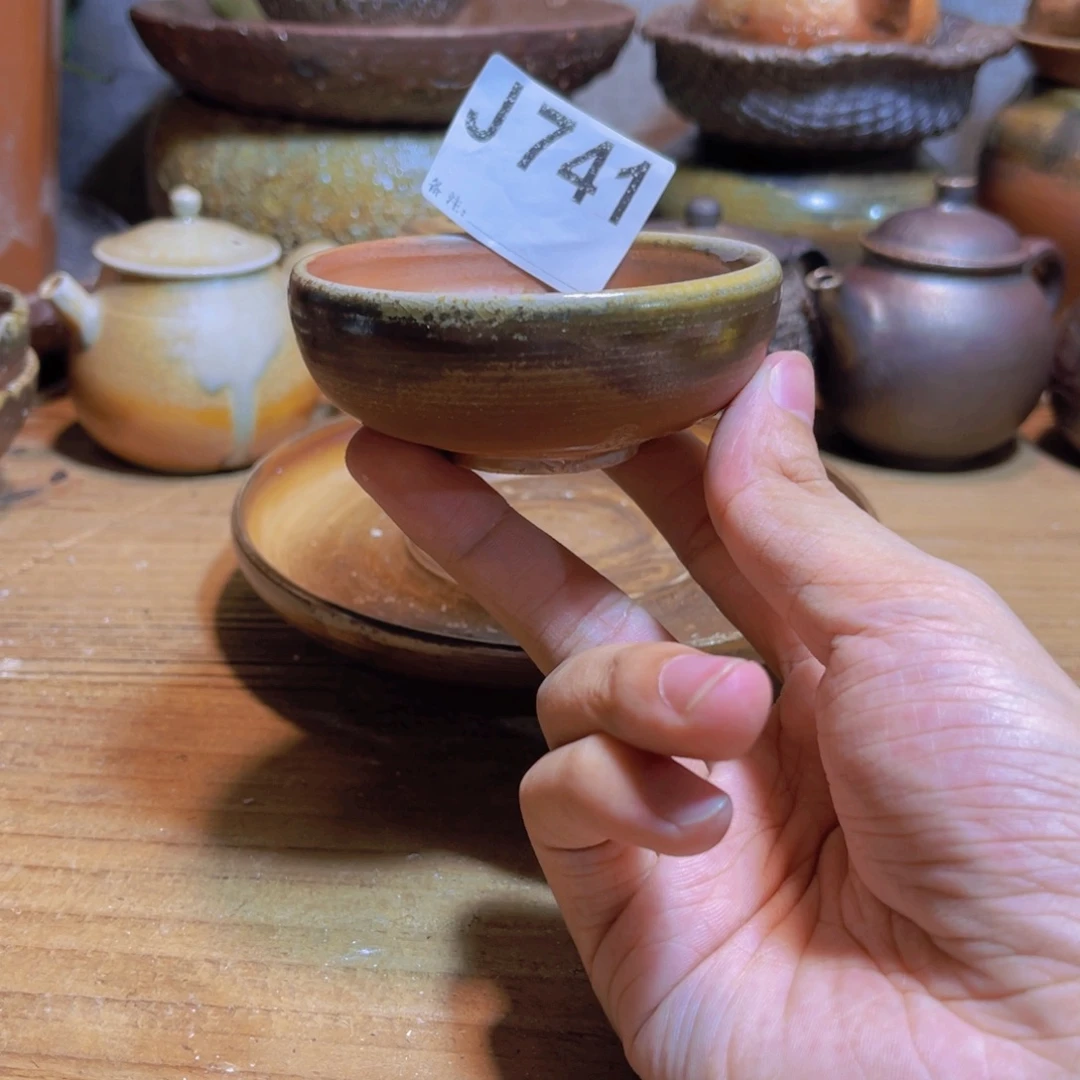 纯手工制作工艺（柴烧）裸烧纯手工制作柴烧杯741