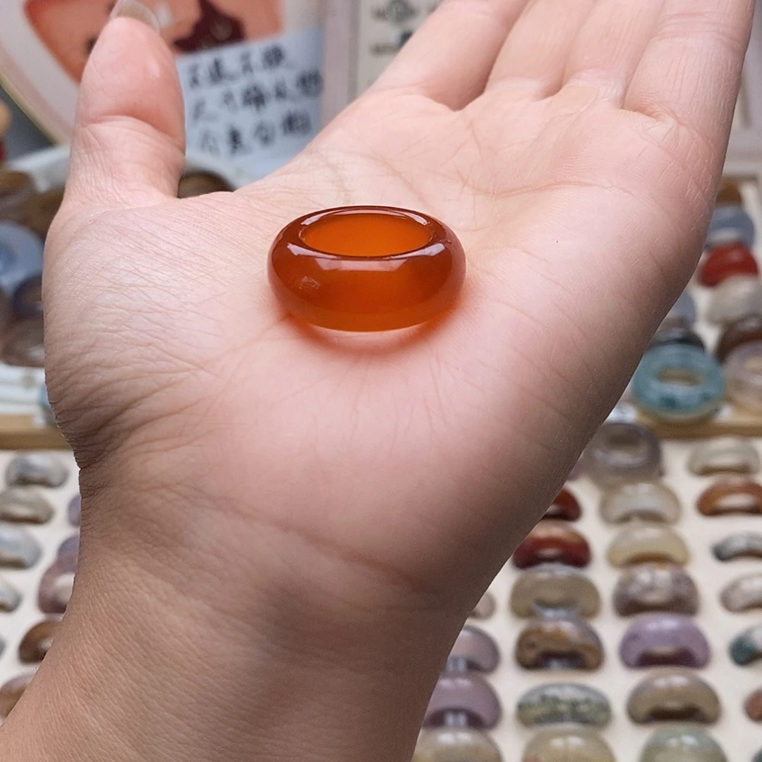 玛瑙/玉髓未镶嵌戒指A 53不退换港12