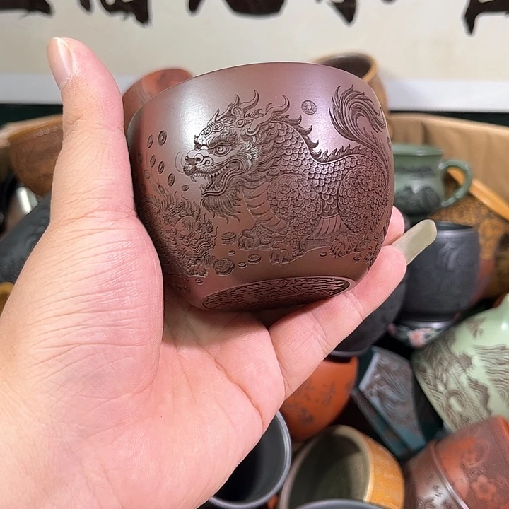 茶杯紫砂全手工紫砂主人杯