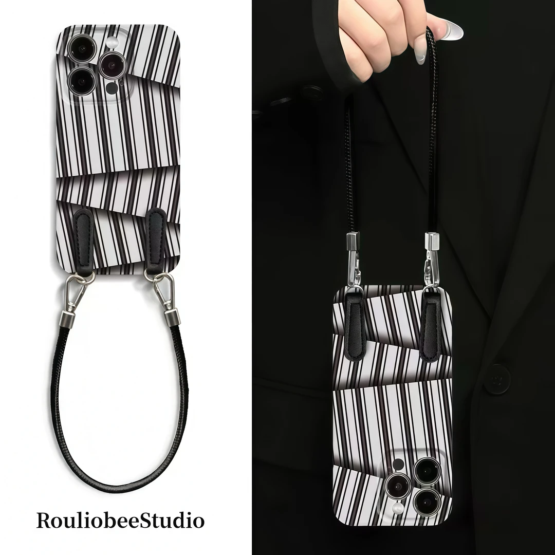 BANCA情侣款不规则线条适用iphone16/15pro菲林手机壳华为oppo小