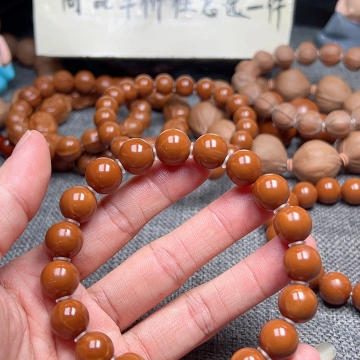 白***G橄榄核手串1.15全品超小孔