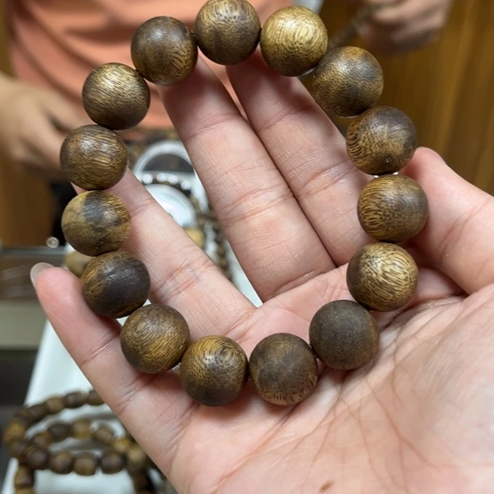 沉香手串1.5圆珠单圈多样性发1