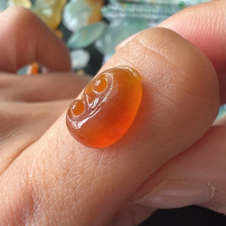 未镶嵌定制翡翠冰红如意
