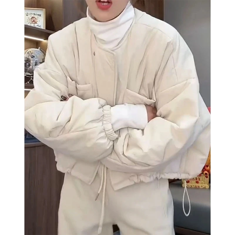 韩版时尚短外套女2025秋季新款休闲开衫上衣宽松百搭棉衣