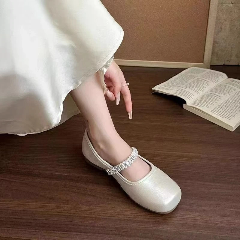 A06法式玛丽珍鞋女新款夏季配裙子绝美不累脚软底芭蕾平底单鞋
