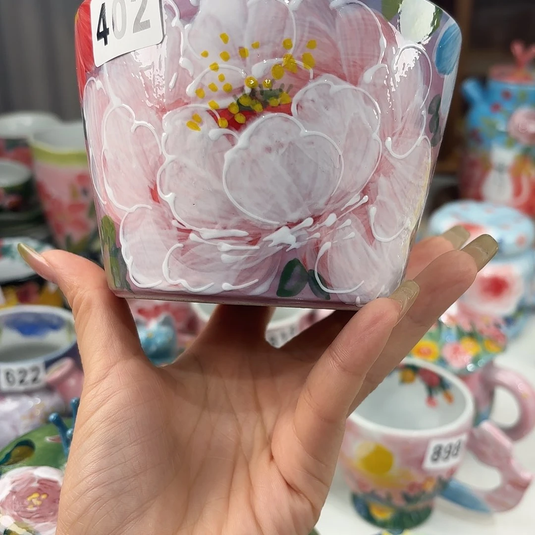 景德镇手绘高温釉下彩陶瓷茶具