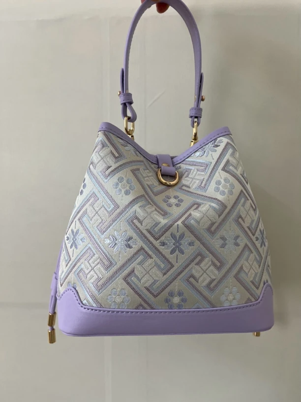 非遗壮锦小福袋包包民族风休闲运动万吉纹