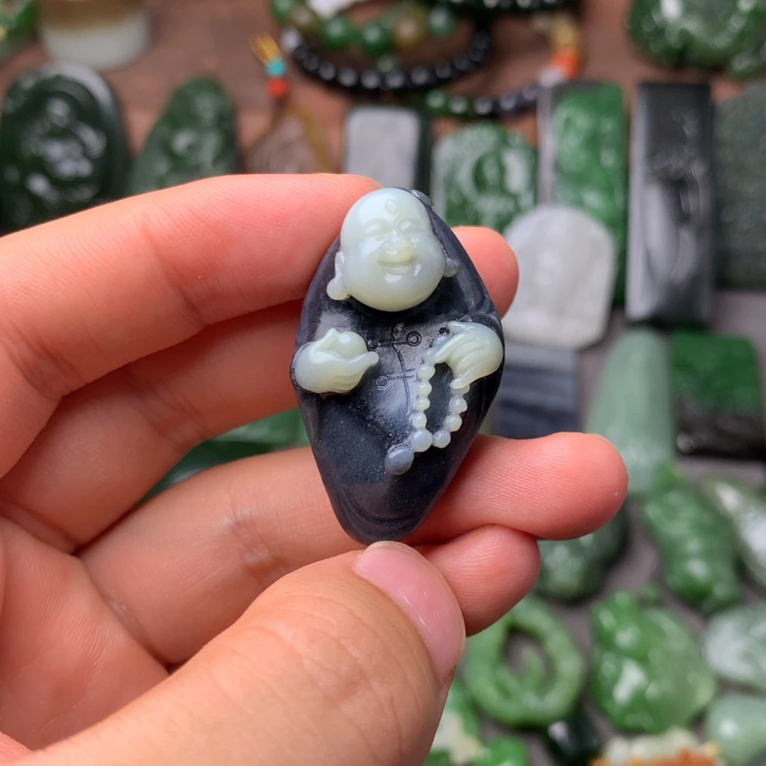 仔***哥和田玉未镶嵌挂件