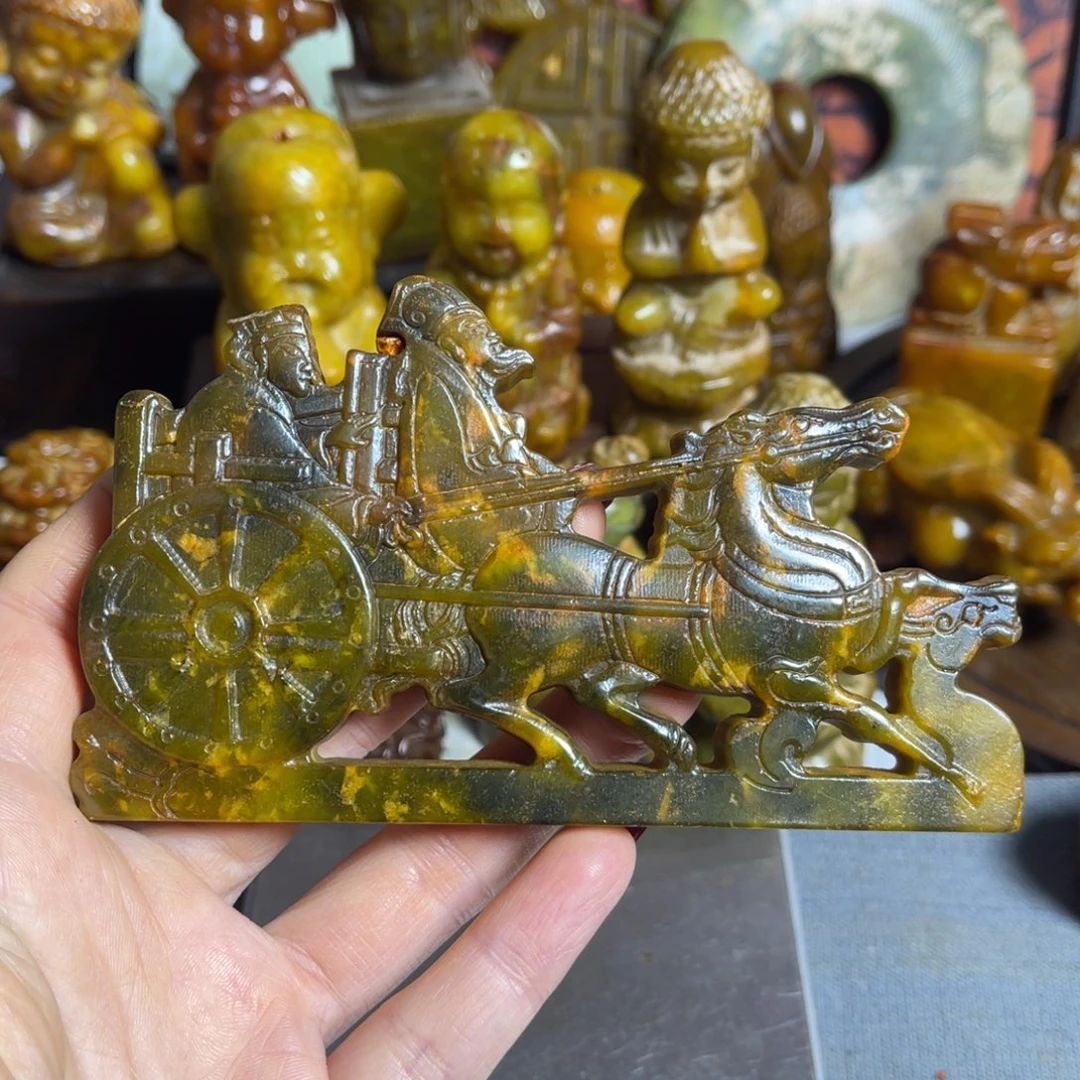 蛇纹石玉合金颈饰