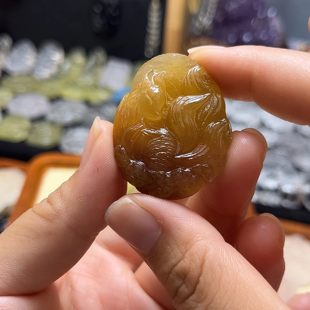 颈饰银S925镶嵌水晶?***?兔毛九尾