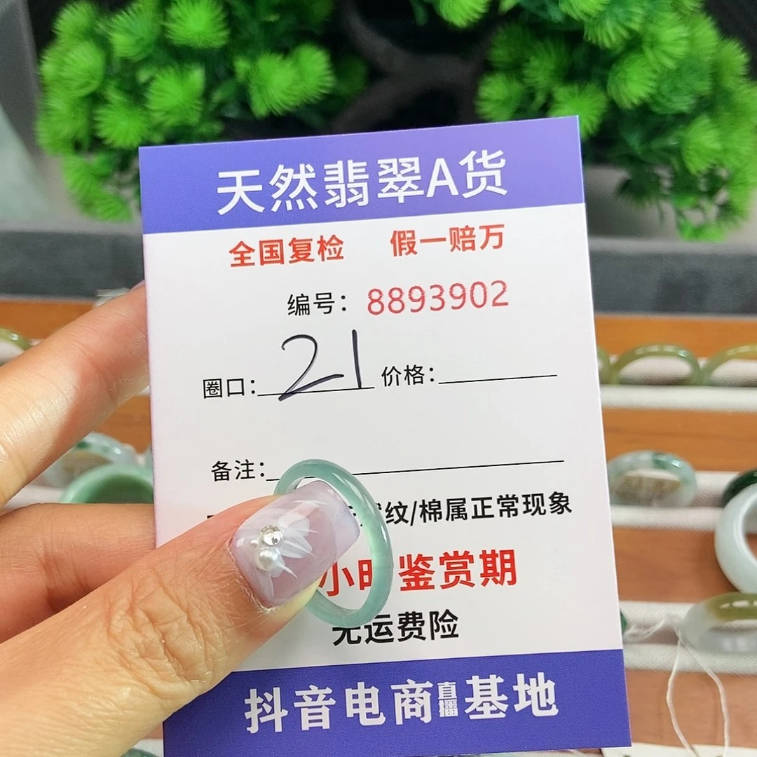 翡翠戒指未镶嵌进*3902......