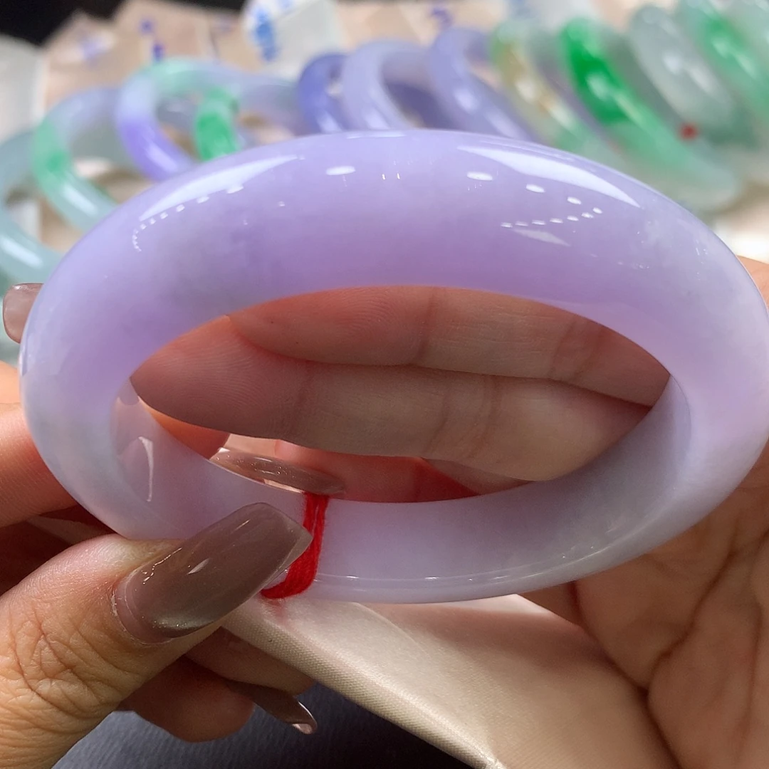 翡翠未镶嵌手镯58.6正圈