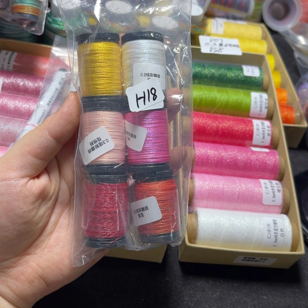 腈纶0.3炫彩蜡迷你6色组合H18