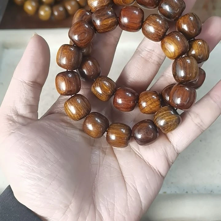 黄花梨/降香黄檀手串/手链15mm桶珠