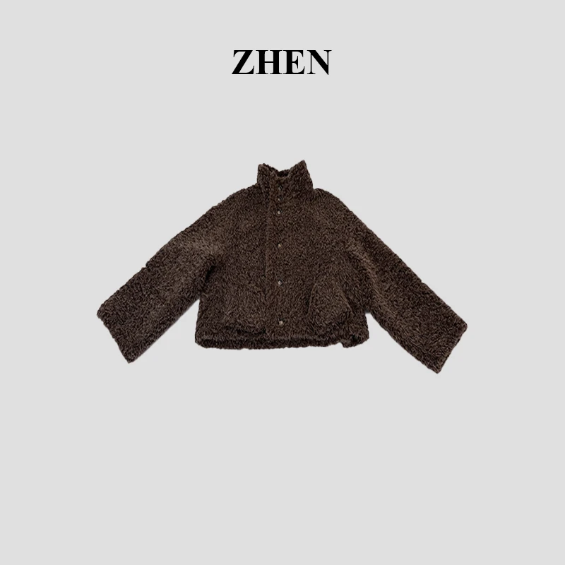 【ZHEN】25K01868 2025新款时尚气质显瘦小众设计师款时尚外套女