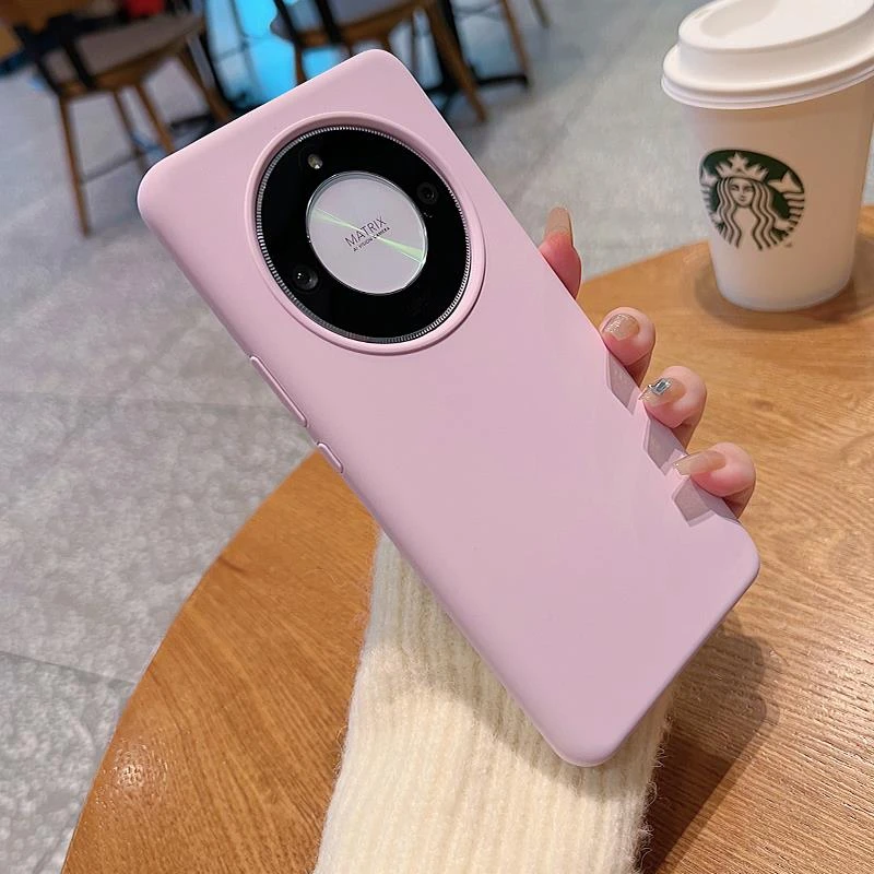 简约纯色适用荣耀x70液态硅胶手机壳荣耀x60防摔x50pro情侣保护套