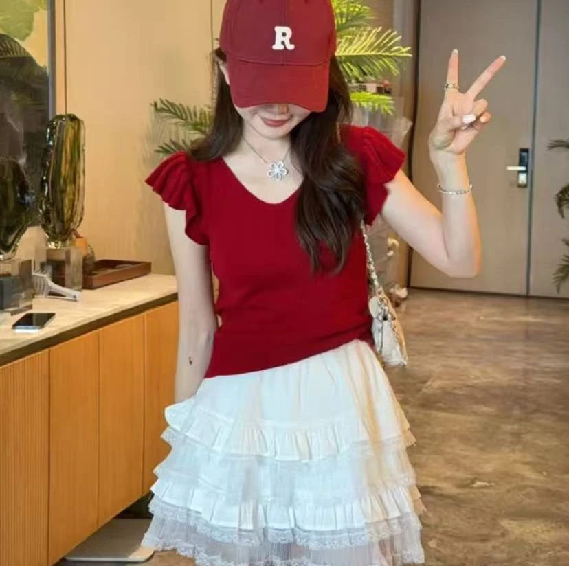 TG夏季上新时尚百搭洋气针织夏款小清新甜美女装显瘦 01