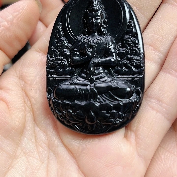 和田玉手链未镶嵌观音牌