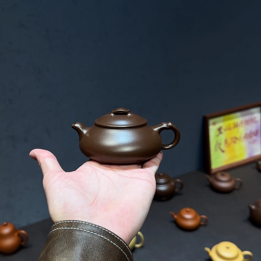 老***）紫砂公道杯简瓢 老紫泥 160cc