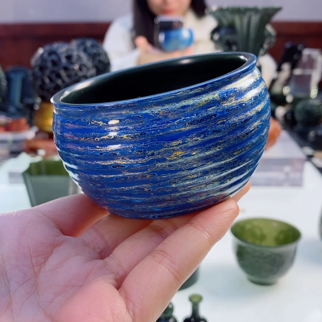 C***y大漆蓝色缸杯茶碗