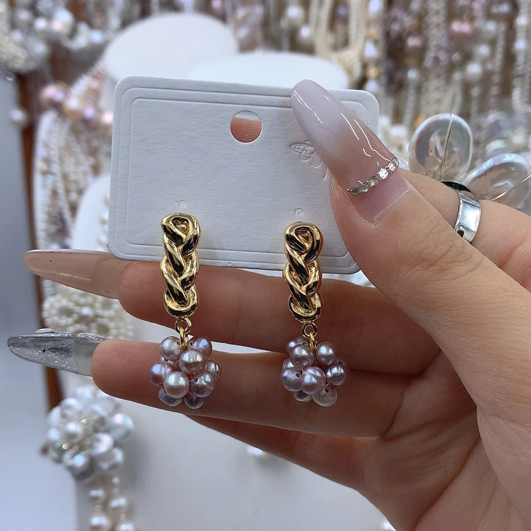 项链耳饰银S925镶嵌淡水珍珠