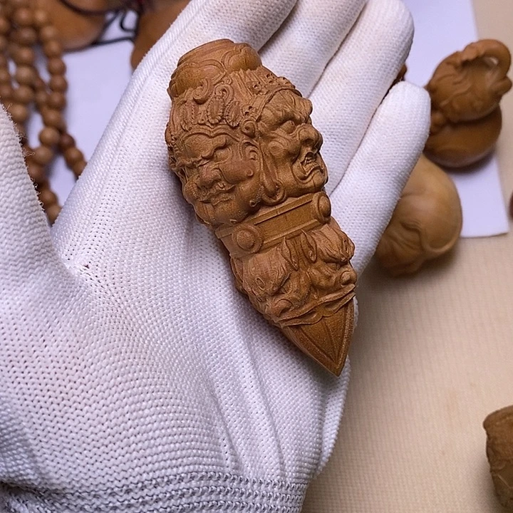 檀香木手串/手链老山檀香雕刻大杵杵把件