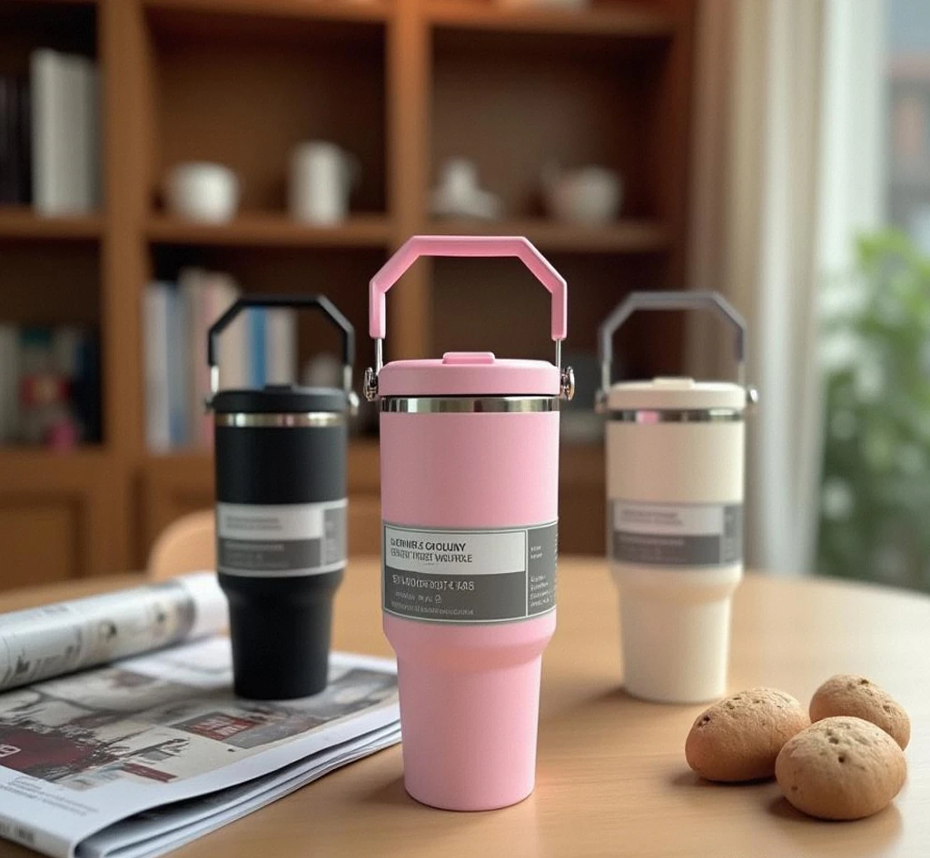 保温杯冰霸杯OZ大容量304不锈钢车载咖啡杯吸管保冷杯