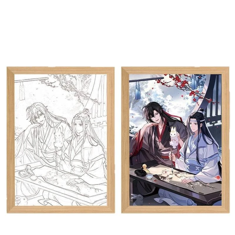 小夜灯礼物周边灯光画动漫系列魔道祖师桌面床头相框魏无羡卧室