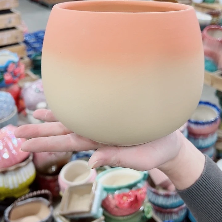有孔，凑单福利满10元发货陶瓷多肉花盆！