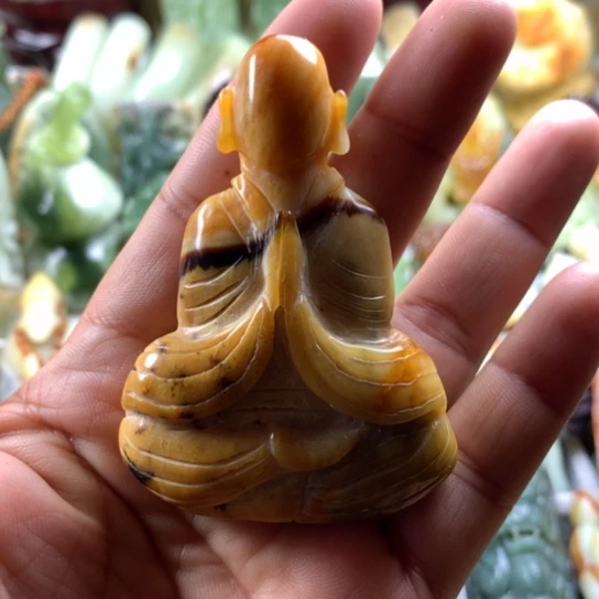 蛇纹石玉未镶嵌岫玉手把件