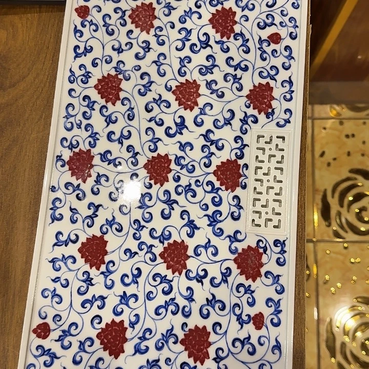 青花釉里红干湿泡台