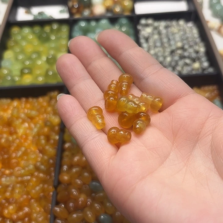 蛇纹石玉未镶嵌手串单珠10个t****g