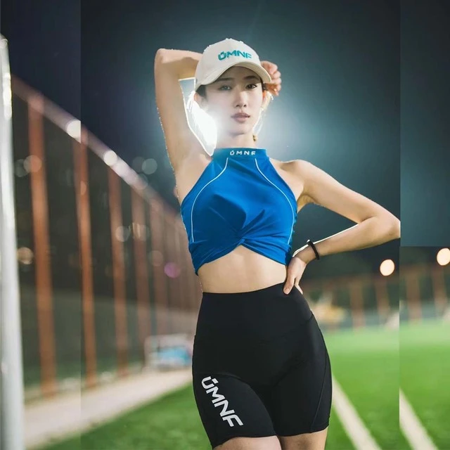 明霓菲运动综训四分裤提臀收腹透气紧身速干跑步健身骑行裤压缩裤