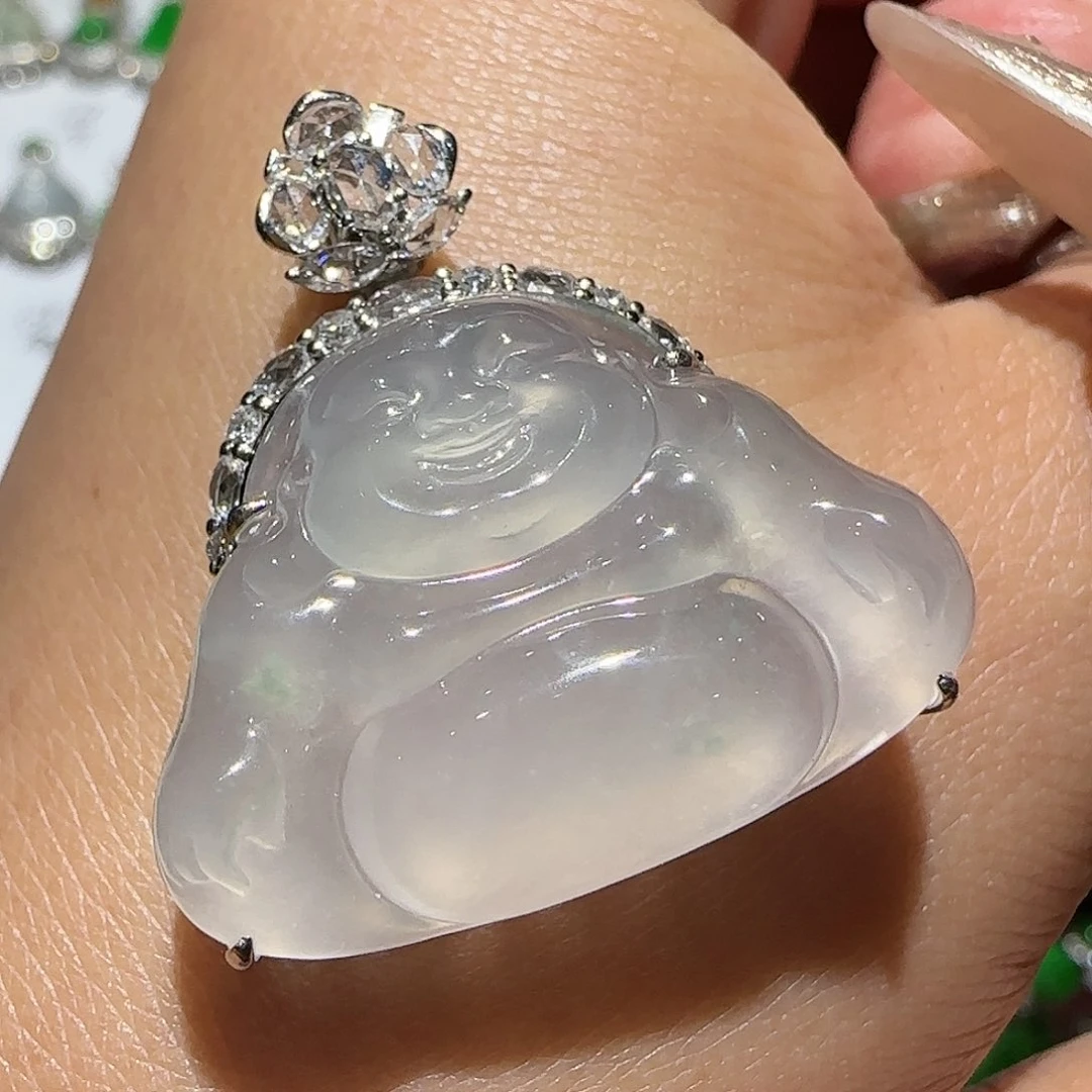 【闪购商品】颈饰18K金镶嵌翡翠天然