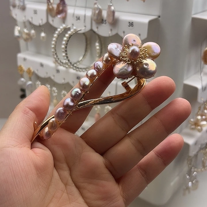 发夹淡水珍珠未镶嵌