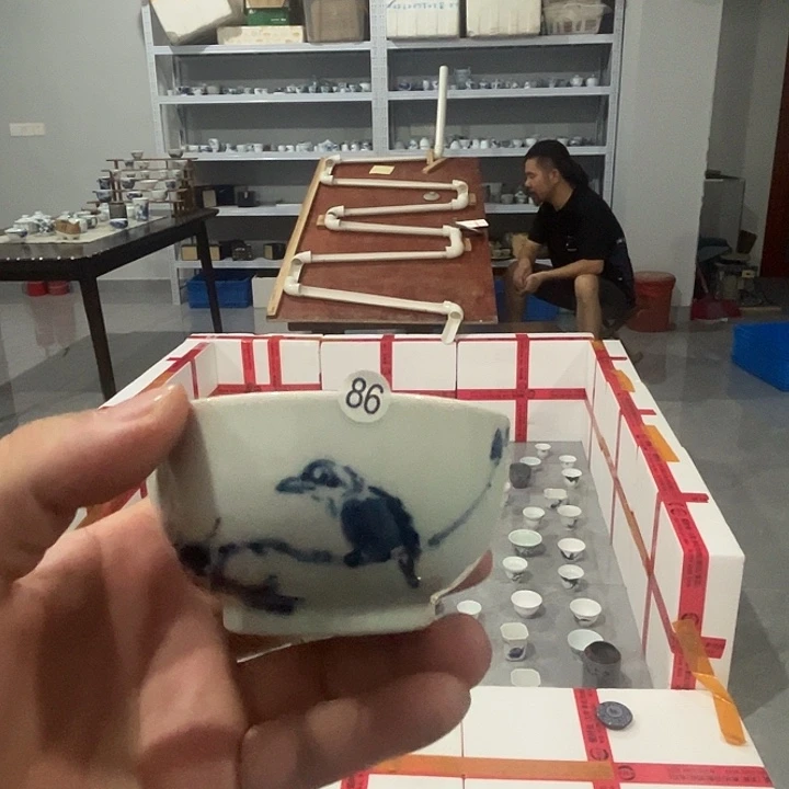 了***明景德镇手工手绘陶瓷茶具