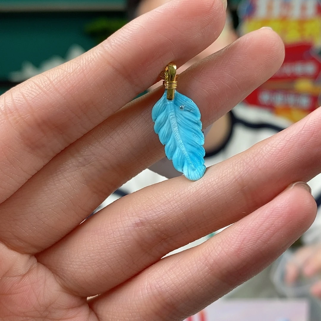 绿松石18K金镶嵌珠宝奇石